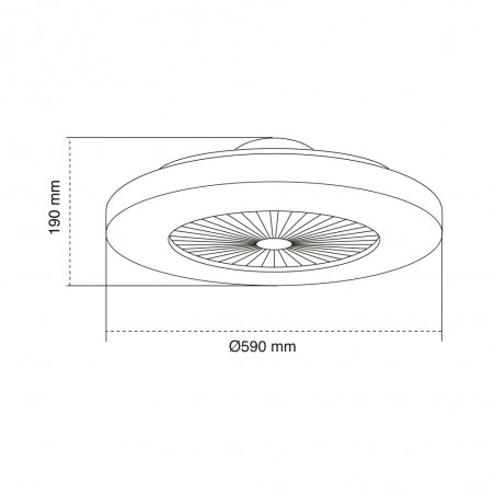 LED Flush Fan Kitale Dimmable (45W)