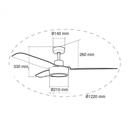Ventilador de techo LED Cimio CCT (22W)