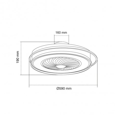 LED Ceiling Fan Andrea CCT (45W)