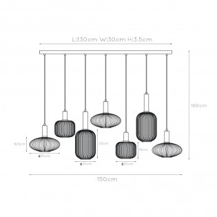 Ceiling Track Light Maloto (7 lights)