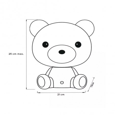 Lampara de mesa infantil LED Dodo Bear (3W)