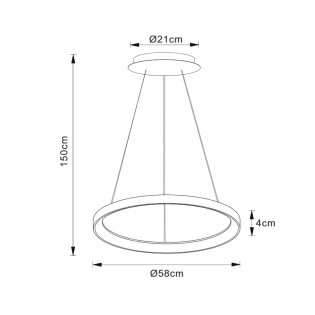 Lámpara colgante LED Vidal (50W)