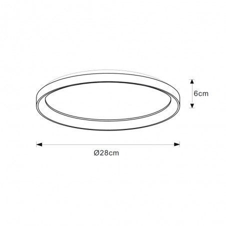 Plafón de techo LED Vidal (21W)