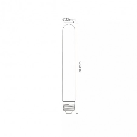 Tubular LED filament bulb E27 amber 20 (5W)