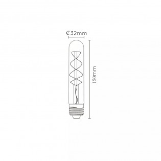 Tubular LED filament bulb E27 amber 15 (5W)