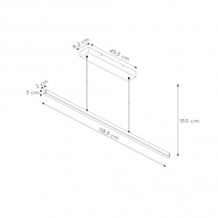 LED linear ceiling lamp Sigma (30W)