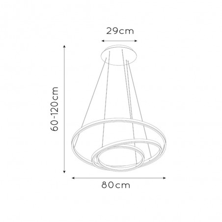 LED Ceiling Lamp Triniti (125W)