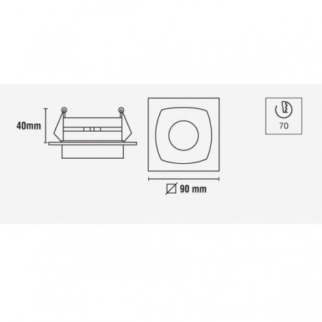 Recessed Spotlight AVALIO squared