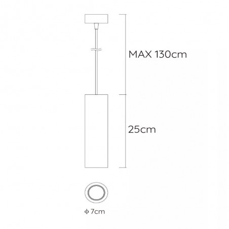 Tubular Ceiling Lamp Gipsy