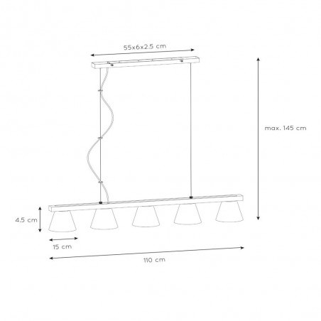 Ceiling Track Light Possio (5 lights)