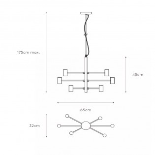Lámpara de techo Leanne (6 luces)
